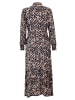 Betty Barclay Hemdblusenkleid mit Bindegürtel in Dark Blue/Brown