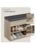tectake Schuhbank Natalya mit Sitzpolster für 9 Paar Schuhe,  104x30x49cm