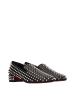 christian louboutin Schwarz Leder Slip-On Loafer