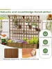 COSTWAY Blumenkasten mit Spalier & Dach 180x48x183cm in Braun