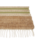 Beliani Geflochtener Teppich MIRZA in Beige/Grün - (W) 160 x (H) 0.6 x (L) 230 cm