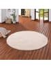 Pergamon Fellteppich Luxus Super Soft Plush Rund in Beige