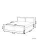 Beliani Doppelbett DAUPHIN in Braun - (W) 129 x (H) 82 x (L) 206 cm