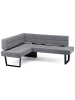 58 aufm Kessel ECKBANKGRUPPE Modern Doralyn 2 für 7 Personen Microfaser Schwarz/Grau