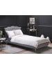 Beliani Einzelbett METZ in Grau/Silber - (W) 126 x (H) 102 x (L) 217 cm