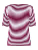 Zero  Ringelshirt mit U-Boot Ausschnitt in Pink/Cream