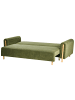 Beliani 3-Sitzer Sofa KVAM in Grün/Braun - (W) 242 x (H) 85 x (L) 99 cm