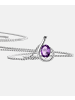 Diamant L'éternel Halskette mit Anhänger aus 585 Weißgold mit 0.69 Karat Diamant mit Amethyst i...