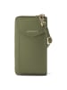 Lazarotti Bologna Leather Zip-Around Geldbörse Handytasche Leder 19 cm in olive