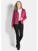 GOLDNER Eleganter Cardigan mit V-Ausschnitt in pink