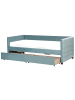 Beliani Einzelbett MARRAY in Grün - (W) 98 x (H) 71 x (L) 214 cm