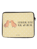 Mr. & Mrs. Panda Laptoptasche Capybara Liebe mit Spruch in Gelb Pastell