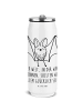 Mr. & Mrs. Panda Sport Trinkflasche Fledermaus Flügel mit Spruch in Weiß