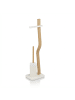 relaxdays WC Garnitur in Weiß/ Natur - (B)23 x (H)78,5 x (T)18 cm