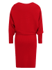 Zero  Strickkleid gerippt mit U-Boot Ausschnitt in Savvy Red