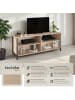 tectake TV-Schrank, 147 x 41 x 60,5 cm, höhenverstellbare Kunststofffüße