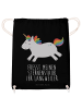 Mr. & Mrs. Panda Materialzugbeutel Einhorn Happy mit Spruch in Schwarz