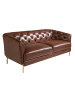 Angel Cerdá Chester-Sofa 6139 in Braun / Gold
