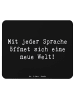 Mr. & Mrs. Panda Mousepad Spruch Sprachen lernen mit Spruch in Schwarz