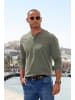 H.I.S Langarmshirt in khaki / blau