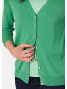 GOLDNER Uni Merino-Cardigan Langarm in grün