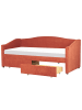 Beliani Einzelbett VITTEL in Rot - (W) 98 x (H) 82 x (L) 214 cm