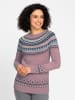 WITT WEIDEN Jacquard-Pullover in mauve-marine-gemustert