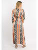 IZIA Beach Kaftan in Orange Mehrfarbig