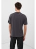 Finn Flare Kurzarmshirt Print in dark grey