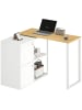 HOMCOM Schreibtisch-150L x 40B x 75H cm-Weiß