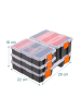relaxdays 4-tlg. Sortierbox Set in Schwarz/ Orange