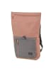 travelite Basics Rollup Rucksack 47 cm Laptopfach rosa-grau