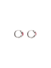 myMo Women Hoop Earrings in Silver Pink