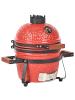 Beliani Holzkohlegrill KAMADO in Rot - (W) 54 x (H) 48 x (L) 35 cm