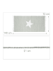 relaxdays Flickenteppich "Stern" in Grau - (B)70 x (T)140 cm