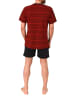 NORMANN Schlafanzug kurzarm Short Pyjama Übergröße in rot