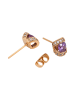 NAEMI Women Earrings in Rose Gold Violet