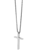 Adeliás Unisex Halskette mit Anhänger – Kreuz aus Edelstahl in silber