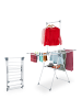 relaxdays Flügelwäscheständer in Weiß - (B)155 x (H)199 x (T)69 cm