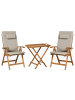 Beliani 5-tlg Bistro Set JAVA PREMIUIM in Braun/Beige
