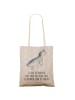Mr. & Mrs. Panda Tote Bag Axolotl Schwimmen mit Spruch in Grau Pastell