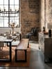 KADIMA DESIGN Esszimmerbank 120x40x45 cm Massivholz Metall Industrial,