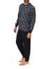 NORMANN Schlafanzug langarm Bündchen - 88795 in navy