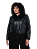 Ulla Popken Kunstlederjacke in schwarz
