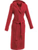 REDBEST Frottier Unisex-Bademantel mit Kapuze Chicago in rot
