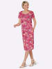Sieh an! Jersey-Kleid in fuchsia-papaya-bedruckt