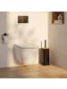 NUXIO WC-Bürste ZETRU mit Bambusdeckel in Schwarz, (B) 11 x (H) 38 x (L) 11 cm