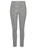 LASCANA Highwaist Leggings in grau braun kariert
