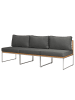 home24 Loungesofa TEAKLINE 3-teilig Kombi B in Anthrazit