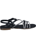 rieker Komfort-Sandalen in schwarz/altsilber/schwarz